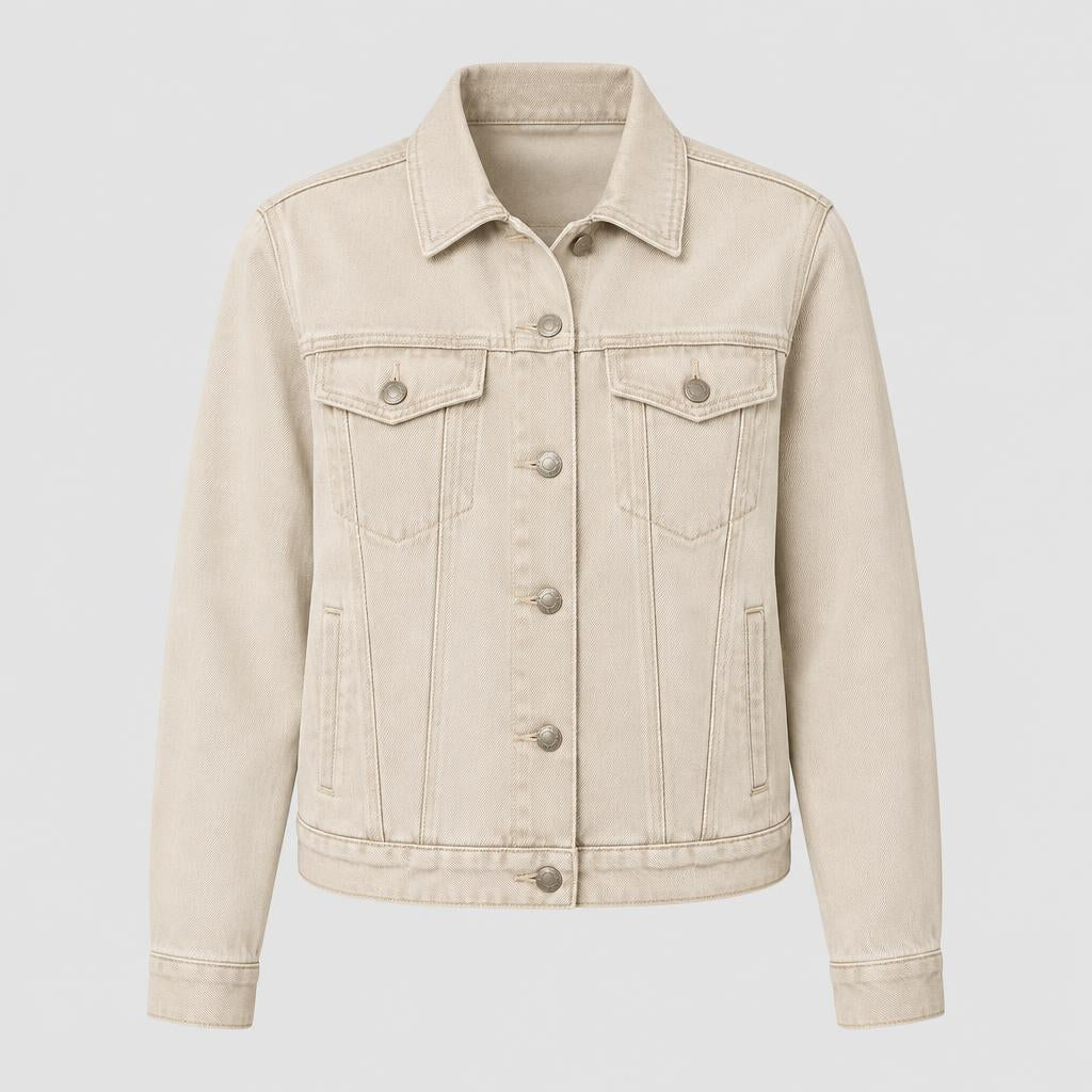 Campera de Denim Beige